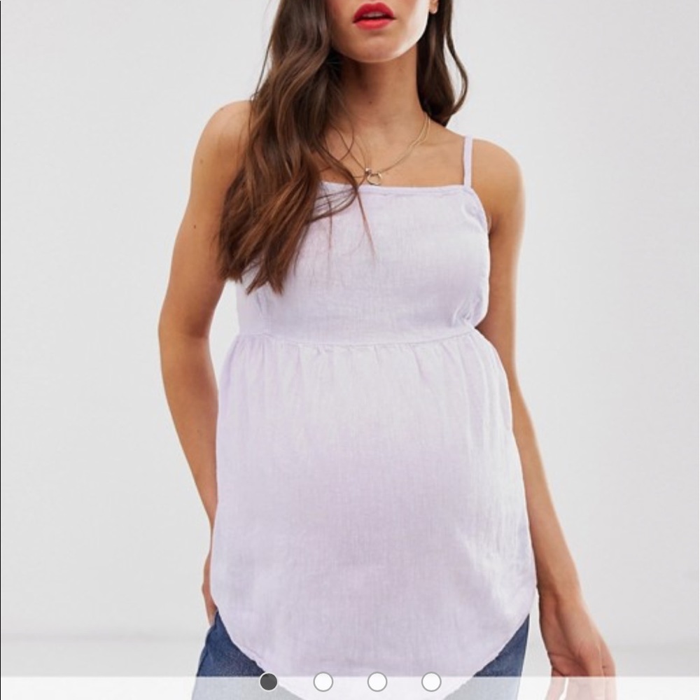 NWT ASOS maternity purple tie cami, size 6